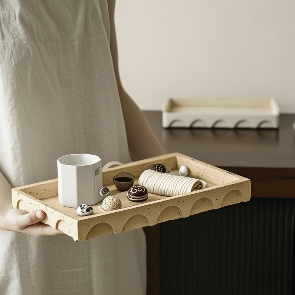 侘寂风仿洞石香薰托盘家居客厅餐桌民宿干果水果装饰收纳托盘,淘宝优惠券,粉丝福利购,淘宝优惠卷