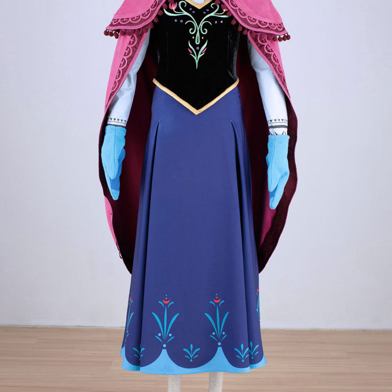 迪士尼穿搭配动漫冰雪奇缘Anna安娜Cosplay角色扮演万圣节女装 - 图0