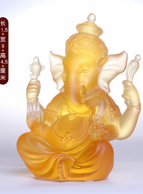琉璃泰国象鼻神财神像印度东南亚