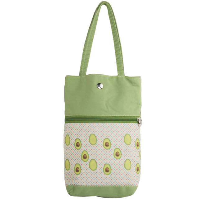 Large capacity canvas water cup bag cute, fashionable and portable