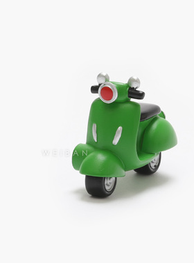 未半磁性冰箱贴绿色摩托车