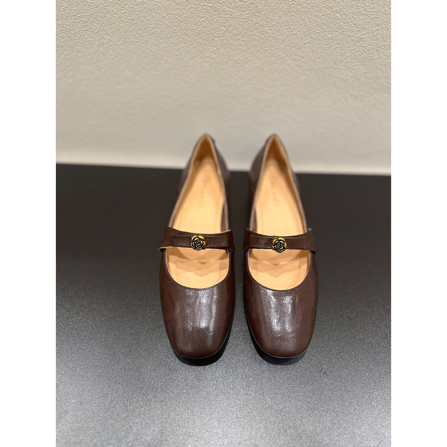 TMEIXI出口单一字带玛丽珍鞋女春平底芭蕾风金扣奶奶鞋不累脚单鞋,淘宝优惠券,粉丝福利购,淘宝优惠卷