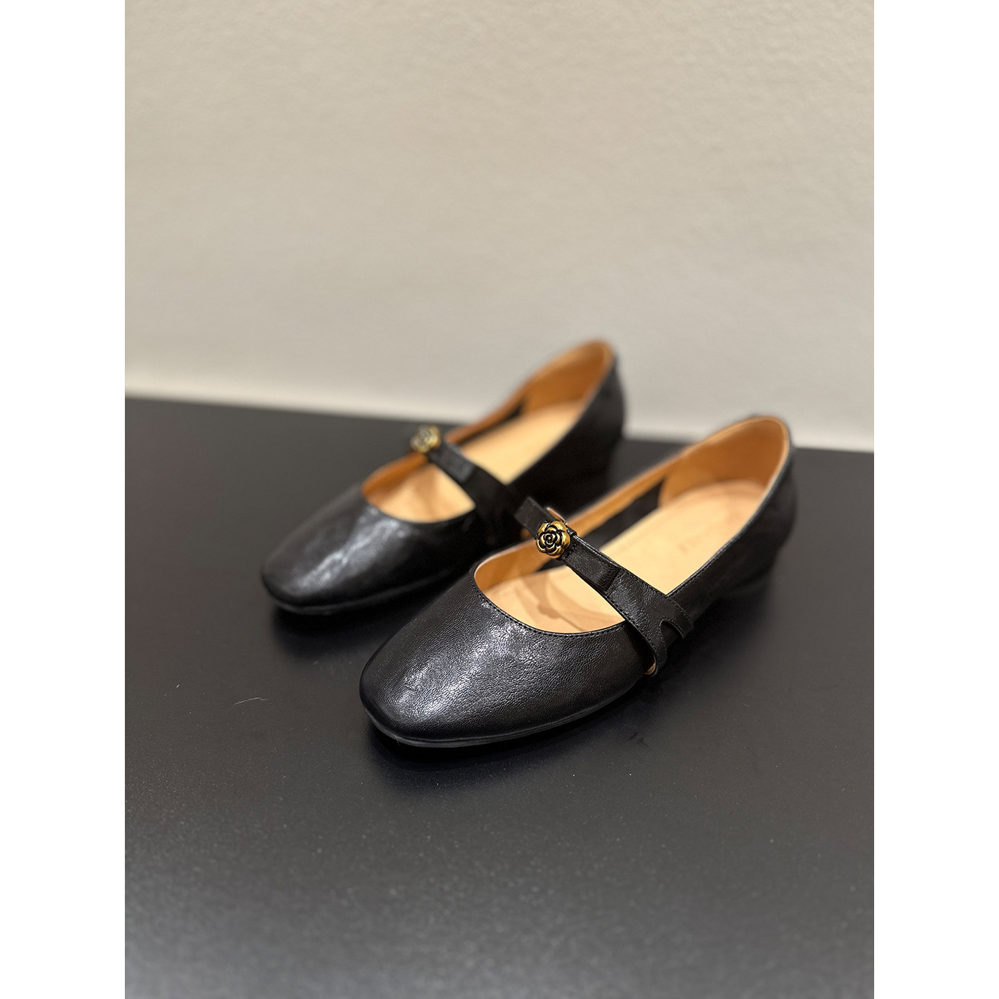 TMEIXI出口单一字带玛丽珍鞋女春平底芭蕾风金扣奶奶鞋不累脚单鞋,淘宝优惠券,粉丝福利购,淘宝优惠卷