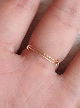 14k天然草莓晶女森系招桃花戒指