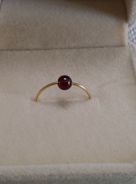 玛瑙14k包金不褪色防过敏戒指