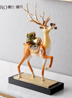 罗比罗丹珐琅彩工艺鹿摆件