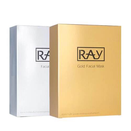 泰国RAY Gold Facial Mask金色银色蚕丝面膜10片补水保湿祛痘印 - 图3