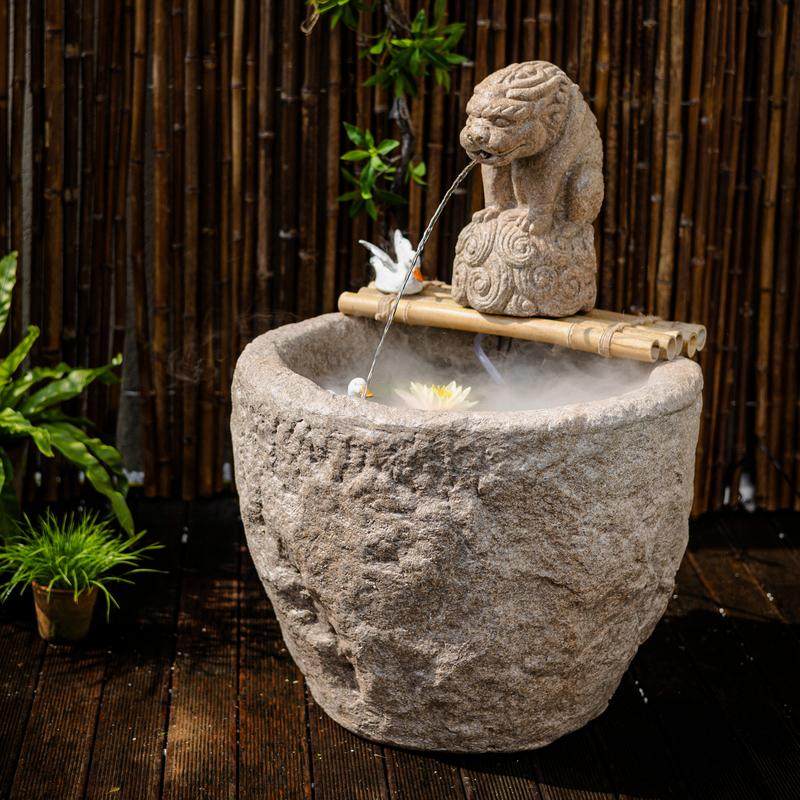 水缸造景摆件中式花园户外庭院别墅风水流水摆件循环水造景水景观,淘宝优惠券,粉丝福利购,淘宝优惠卷