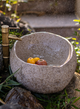 侘寂风仿黑石盆高颜值洗手盆