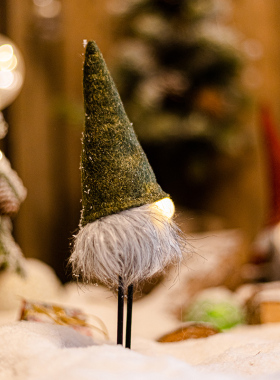 摆件橱窗圣诞老人掬涵布艺发光