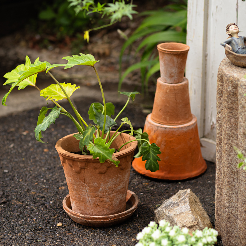 掬涵手工粗陶花盆红陶田园园艺风庭院阳台花园绿植多肉花器装饰 - 图3