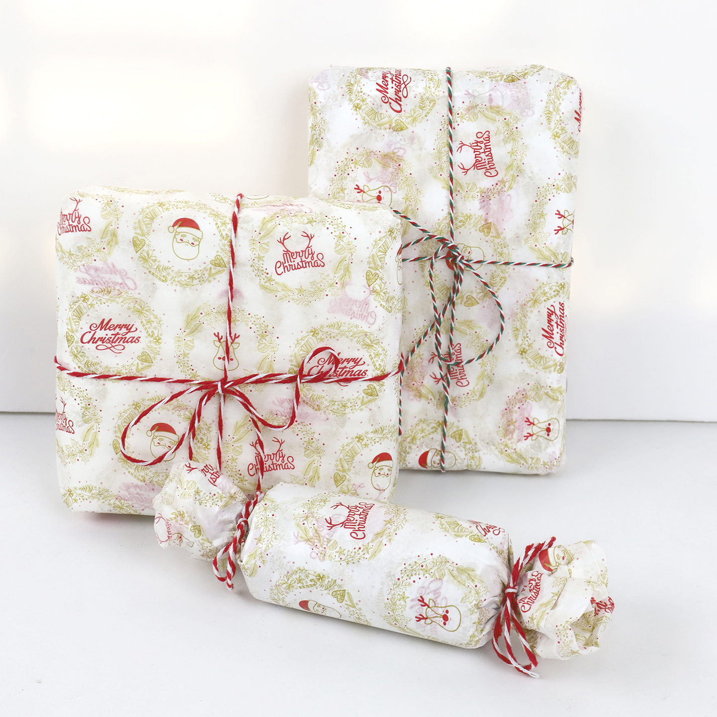 圣诞雪梨纸内衬包装纸花店苹果包花圣诞节平安夜花艺包装纸资材 - 图3