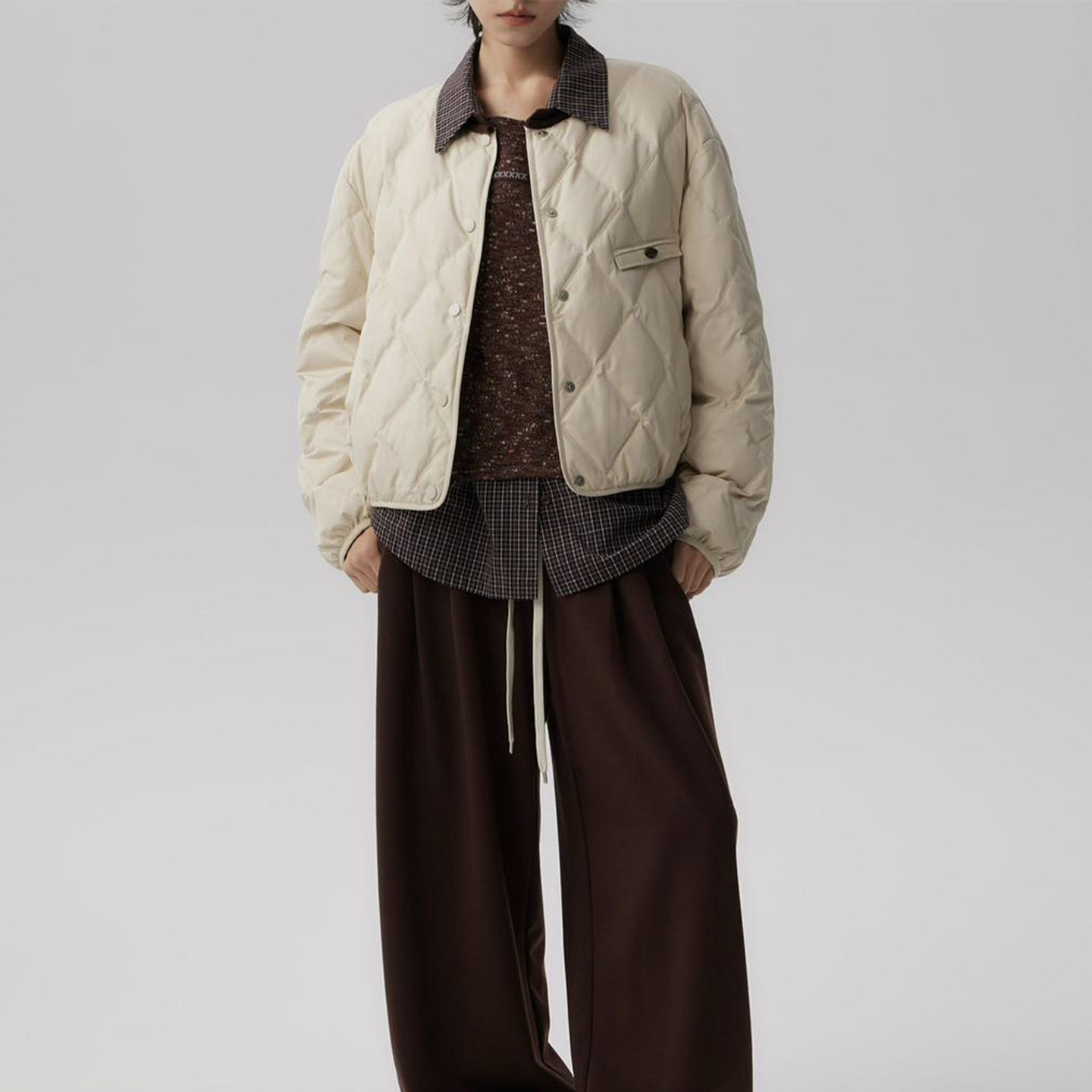 非鱼2025冬装新款女羽绒服廓形利落简约质感通勤休闲时尚羽绒外套,淘宝优惠券,粉丝福利购,淘宝优惠卷