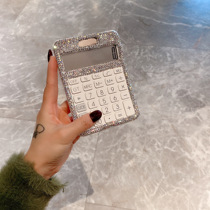 High-end Inlaid Drilling Square Small Portable Female Business Office Study Calculator Opening Gift Tide high face value