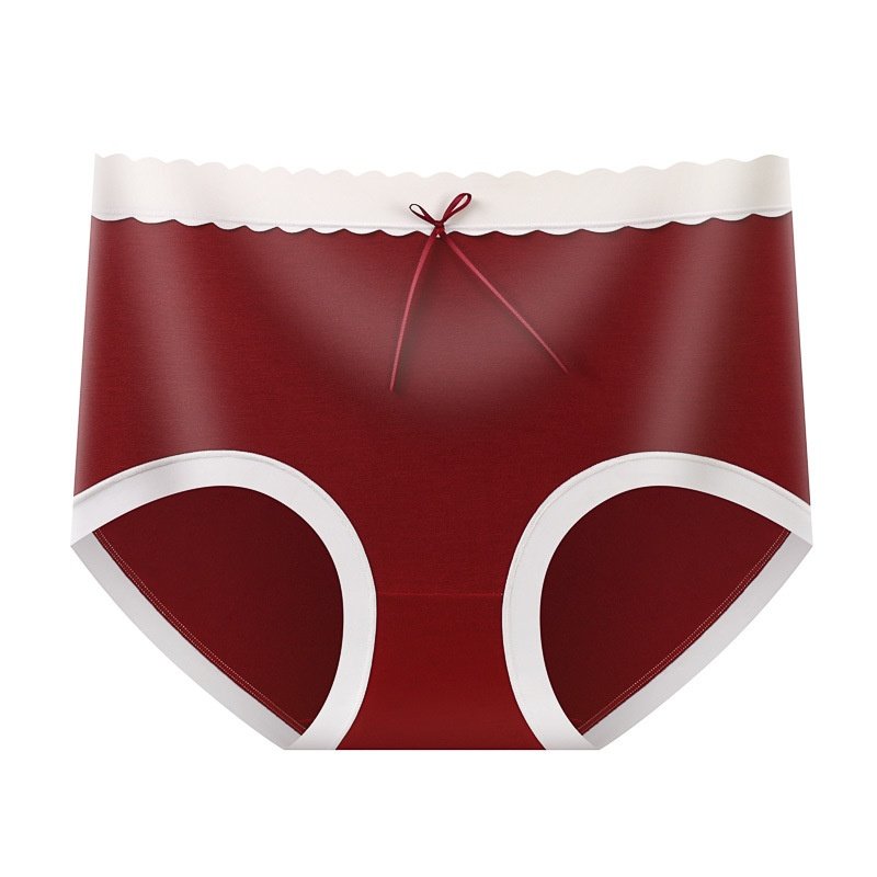 本命年红色内裤女莫代尔无痕中高腰收腹提臀结婚喜庆性感蕾丝三角,淘宝优惠券,粉丝福利购,淘宝优惠卷