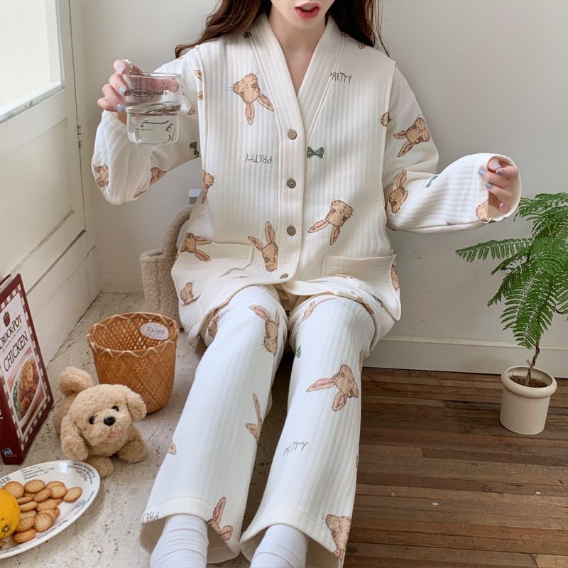 空气棉月子服秋冬季产后哺乳孕妇睡衣女秋冬款孕晚期可外穿家居服,淘宝优惠券,粉丝福利购,淘宝优惠卷