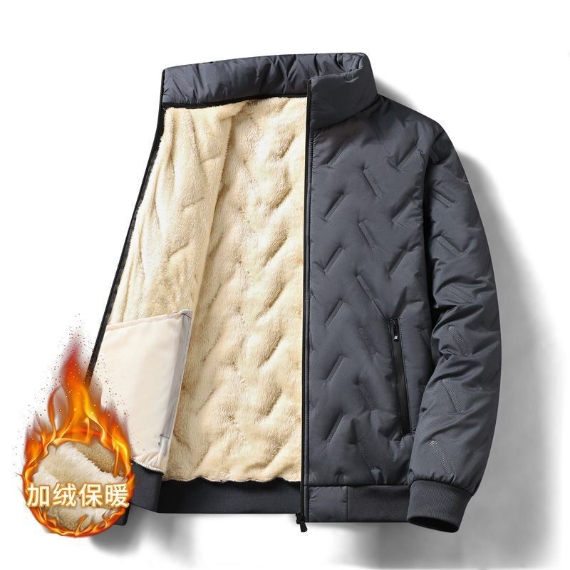 外贸出口订单秋冬季羊羔绒夹克外套男士加绒加厚立领棉袄大码棉服,淘宝优惠券,粉丝福利购,淘宝优惠卷