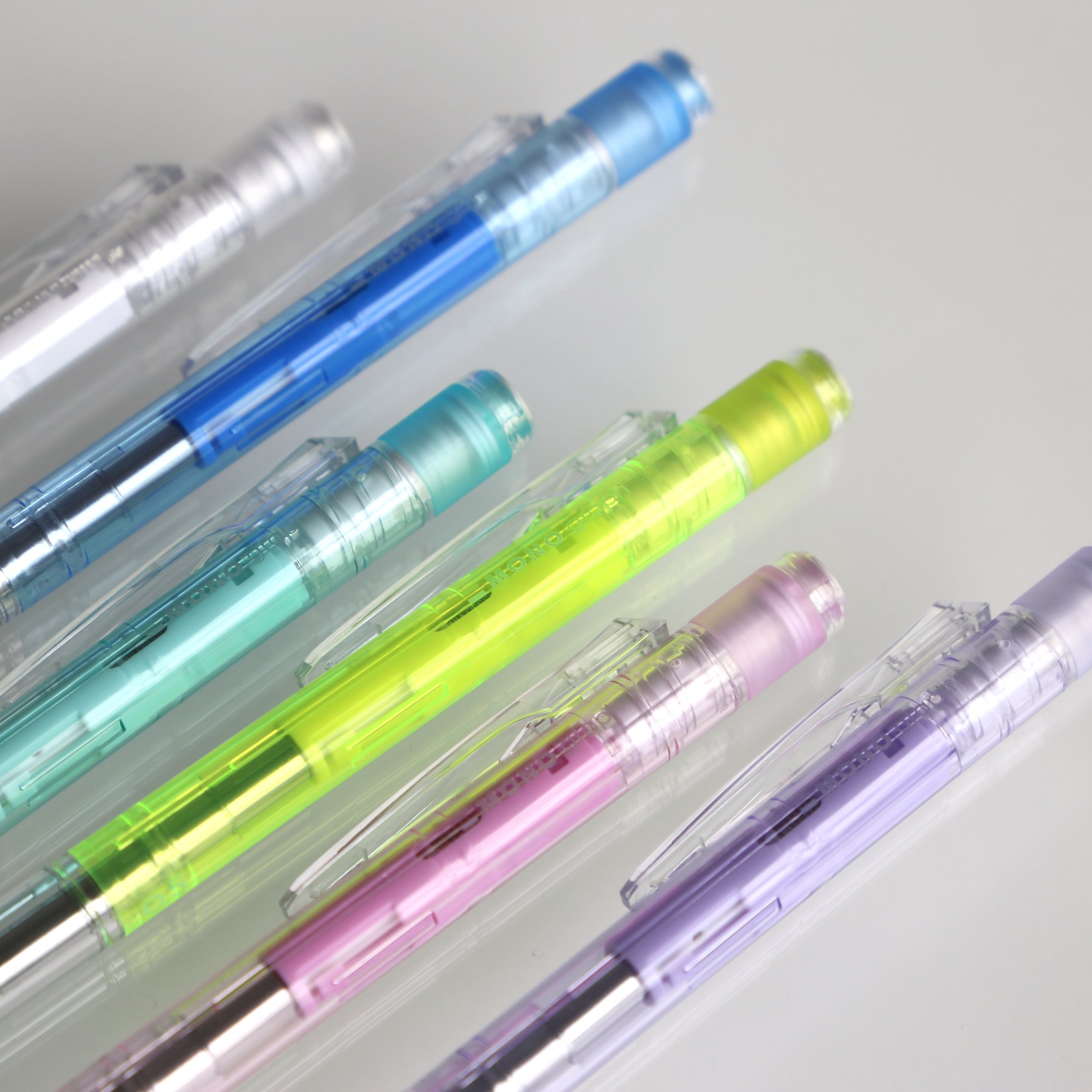 日本蜻蜓Tombow MONO限定透明色糖果色摇动出铅自动铅笔0.5mm-图1