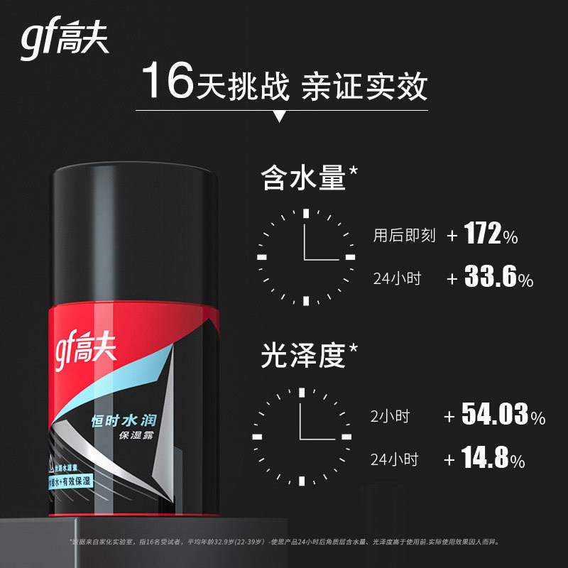 高夫恒时水润补水清爽滋润保湿露 高夫郎妆男士面部乳霜