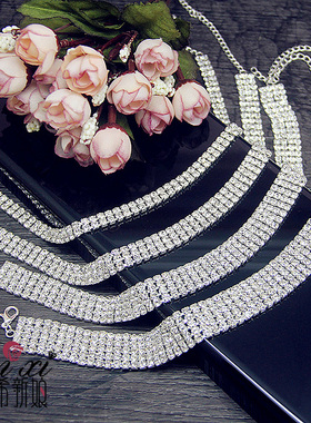 欧美风韩国水钻短款耳环项链饰品