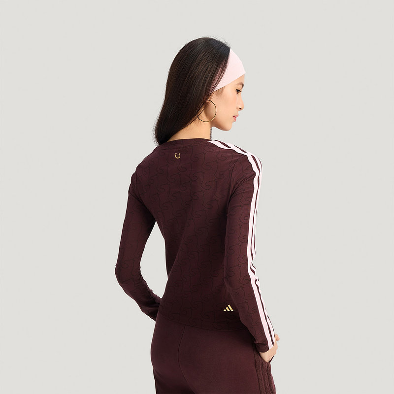 【马思纯同款】阿迪达斯新年26女运动休闲修身长袖圆领T恤 KW4678,淘宝优惠券,粉丝福利购,淘宝优惠卷