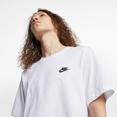 NIKE耐克短袖男装夏季新款运动T恤圆领简约半袖体恤衫AR4999-101 - 图1