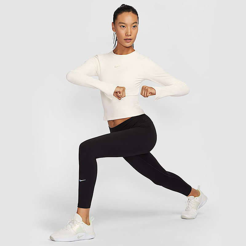 Nike耐克女装ONE FITTED 女子速干运动长袖上衣针织衫 HV8726-110,淘宝优惠券,粉丝福利购,淘宝优惠卷