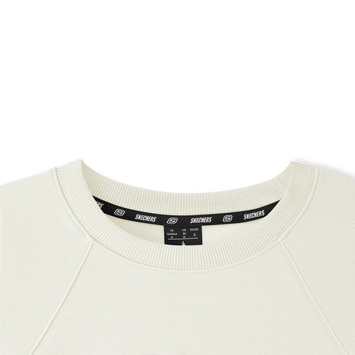 Skechers斯凯奇新款女子圆领休闲针织套头运动卫衣L325W048/0074 - 图1