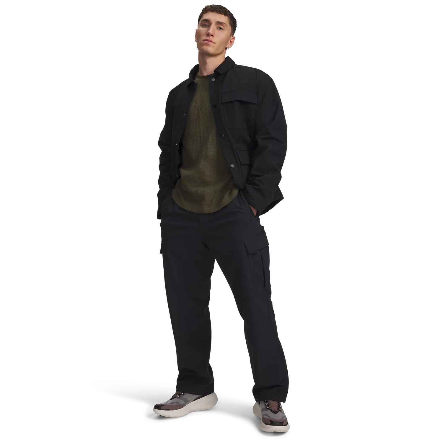 安德玛秋冬男士Expanse Utility运动休闲翻领夹克外套6000882-001 - 图1