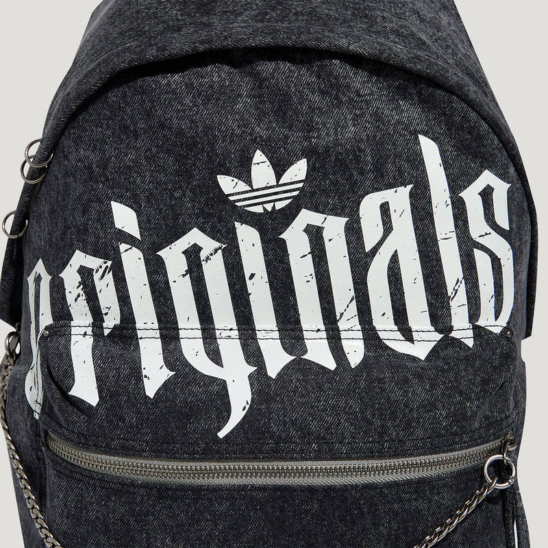 Adidas Adidas clover neutral street style sports washed denim backpack school bag KX0569