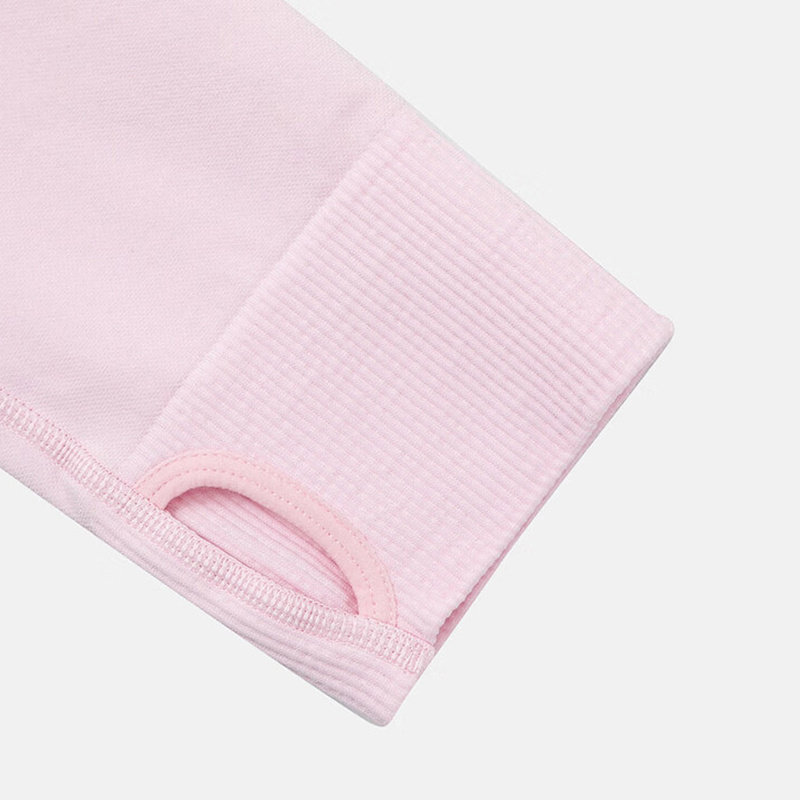 adidas阿迪达斯女大童粉色修身T恤健身运动2026春长袖上衣 KG5968,淘宝优惠券,粉丝福利购,淘宝优惠卷