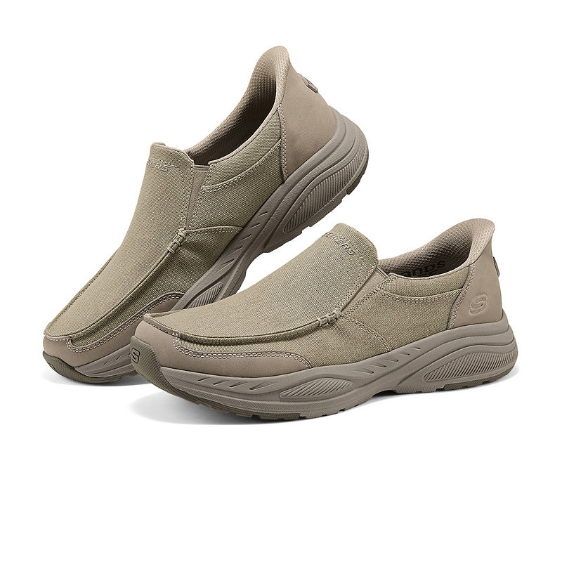 Skechers斯凯奇闪穿鞋26男乐福鞋休闲豆豆鞋一脚蹬鞋 205803/TPE,淘宝优惠券,粉丝福利购,淘宝优惠卷