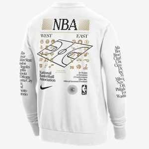 NIKE耐克男子NBA篮球印花保暖休闲圆领运动套头衫卫衣FD8469-121