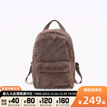CONVERSE Converse Go Lo male and female artificial fur new casual portable double shoulder backpack 10026816-A02