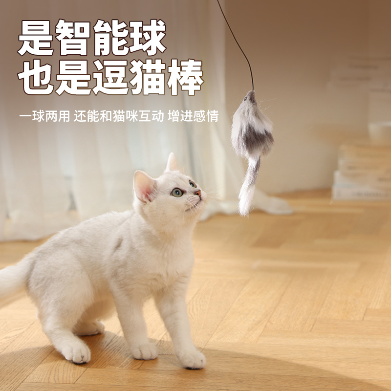 猫玩具自嗨解闷消耗体力老鼠逗猫棒猫运动电动自动逗猫球猫咪用品 - 图3