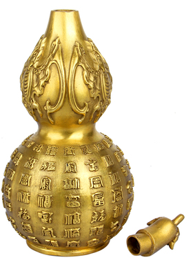 纯铜百福葫芦空心装朱砂中式工艺品送礼摆件客厅家居办公室装饰