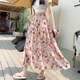 Floral Cake Skirt Printed High Waist A-Line Skirt Summer