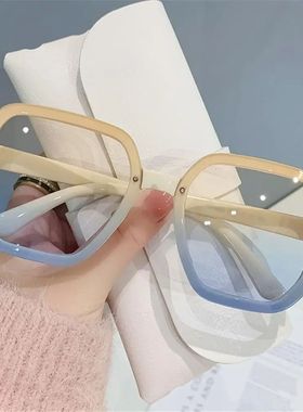 Classic Vintage Square Sunglasses Woman Gradient Mirror Fram