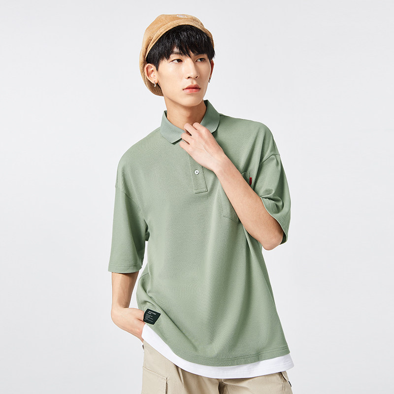 a21夏季2021新款男装宽松polo衫 a21Polo衫