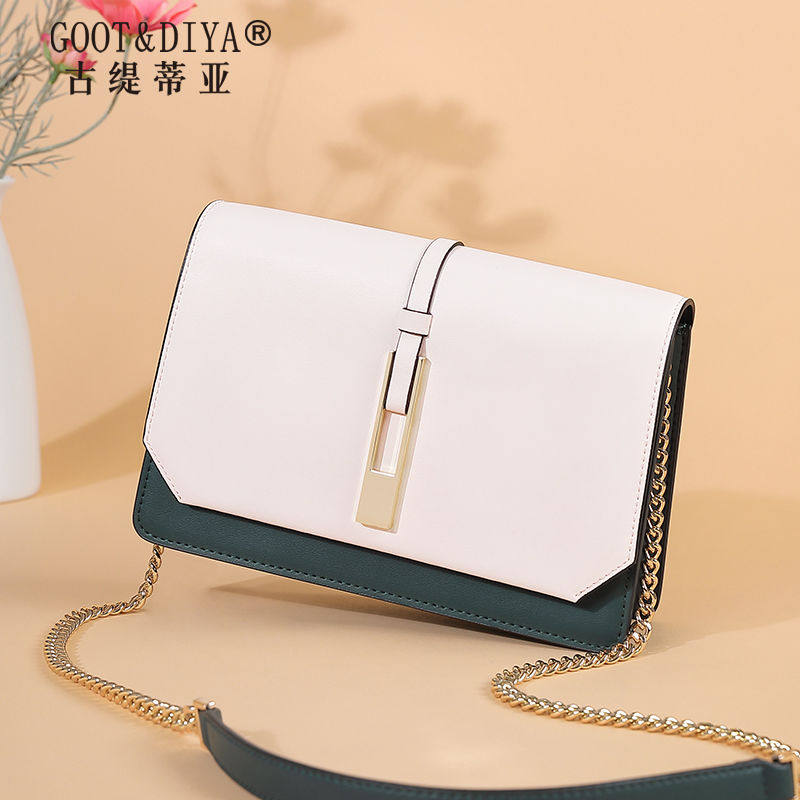 真皮2020新款夏季时尚百搭斜挎小包 古缇蒂亚女士包袋