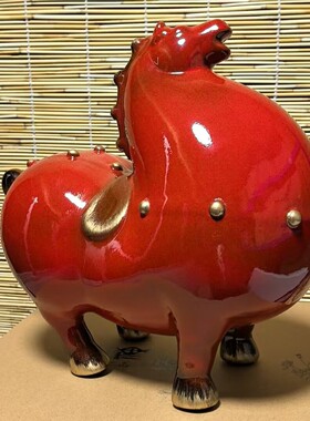 陶瓷摆件中式马到成功将军马客厅