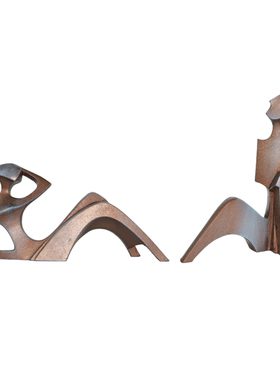 现代简约客厅玄关金属人物摆件