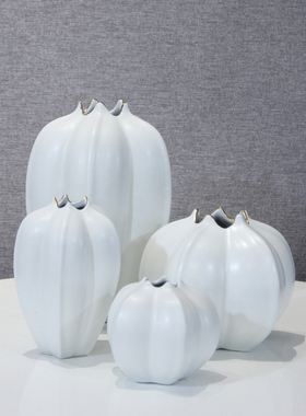 轻奢装饰花器白色陶瓷瓷器装饰品