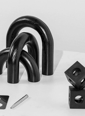 摆件客厅木质几何拱形装饰品U形