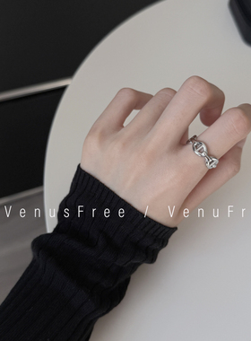 不褪色18k镀金加厚加粗经典猪鼻子金银两色戒指开口日常搭配欧美