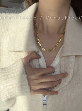 ins欧美博主款加粗镀金链条