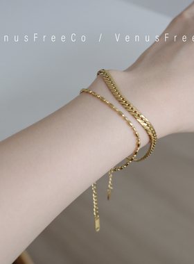 男女通用钛钢百搭手链不掉色