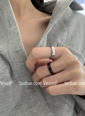 日常基本款银色指环情侣韩国欧美