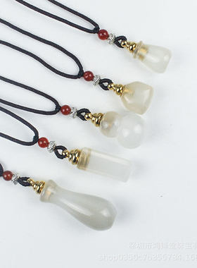 纯天然玛瑙空心吊坠葫芦