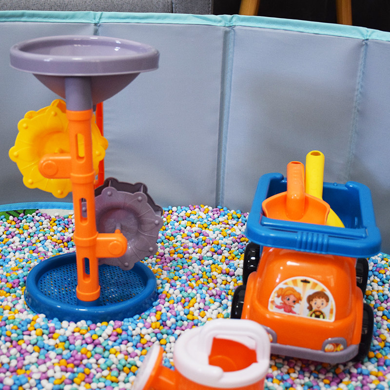 儿童决明子玩沙子套装沙池沙滩玩具挖沙围栏折叠家用室内挖沙工具,淘宝优惠券,粉丝福利购,淘宝优惠卷